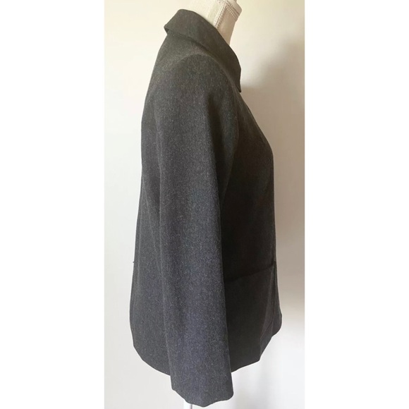 Pendleton 6P Petite Jacket 100% Virgin Wool Dark Gray Collared Lined 5 Button - Picture 4 of 11